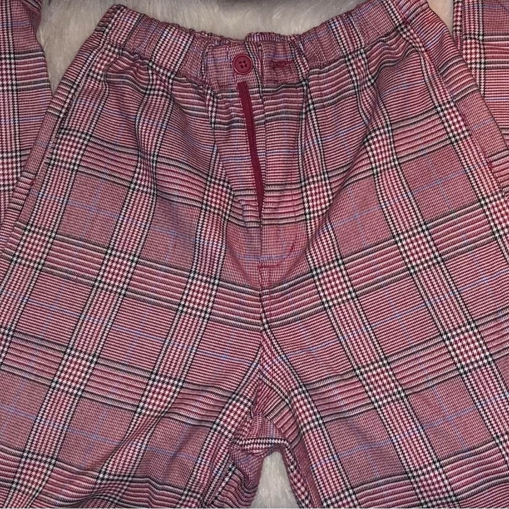 Plaid Pink High Waisted